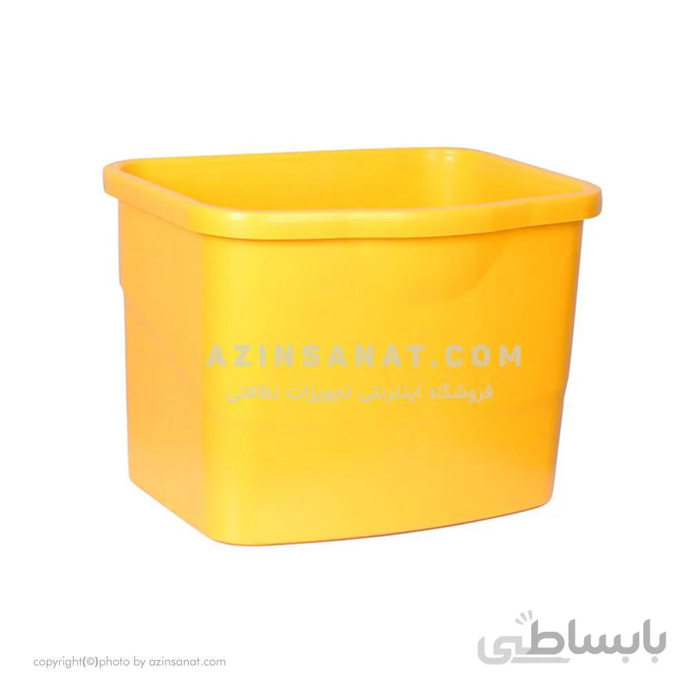 سطل تی شوی AzinSanat 50 ا سطل یدکی مخصوص تی شوی های آذین صنعت دارای حجم 50 لیتر (30 لیتر مفید) ساخته شده از مواد نو در دو رنگ آبی و زرد