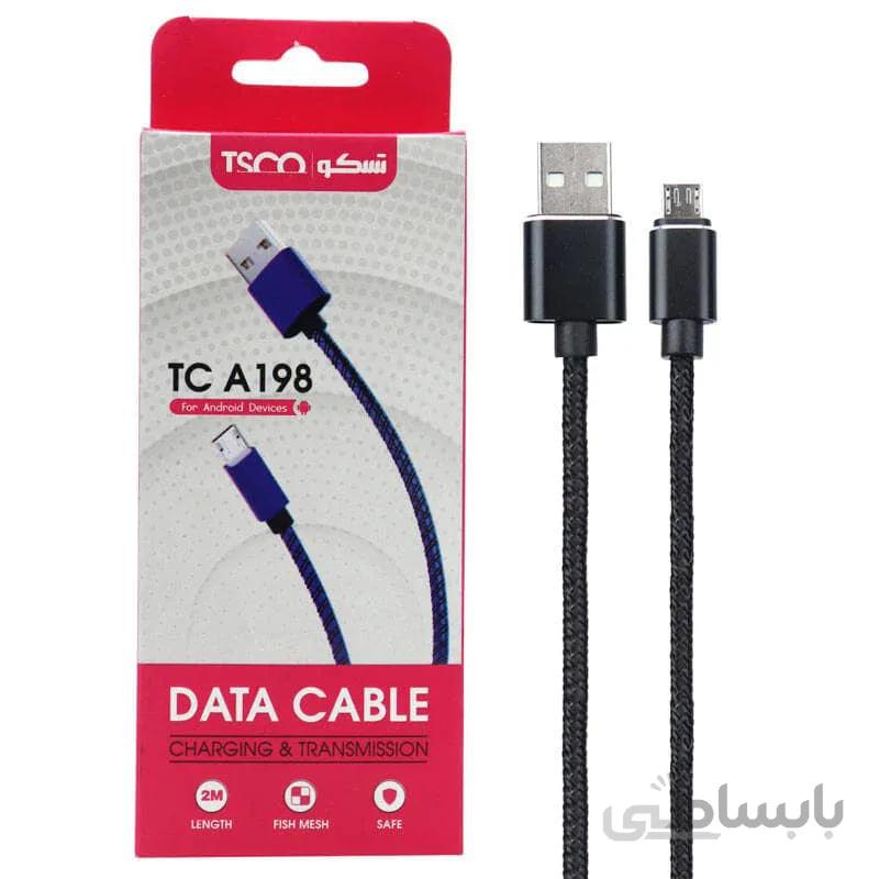 کابل کنفی میکرو یو اس بی تسکو TSCO TC A198 2.1A 2m