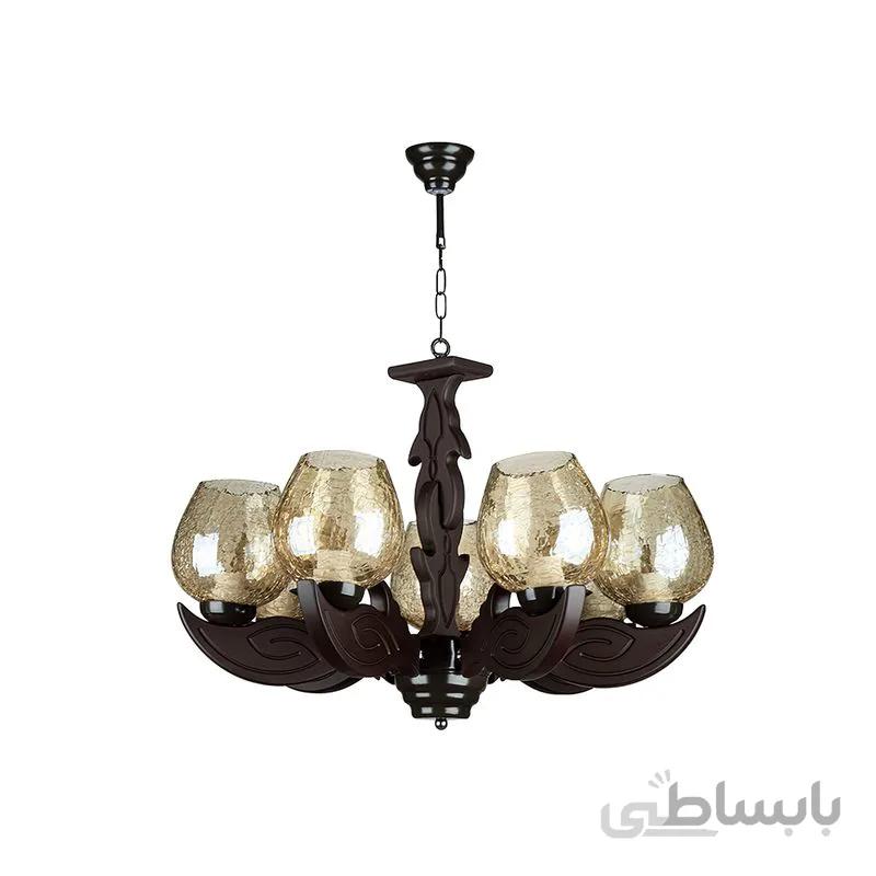 لوستر 7 شعله چشمه نور مدل G658/7-BR