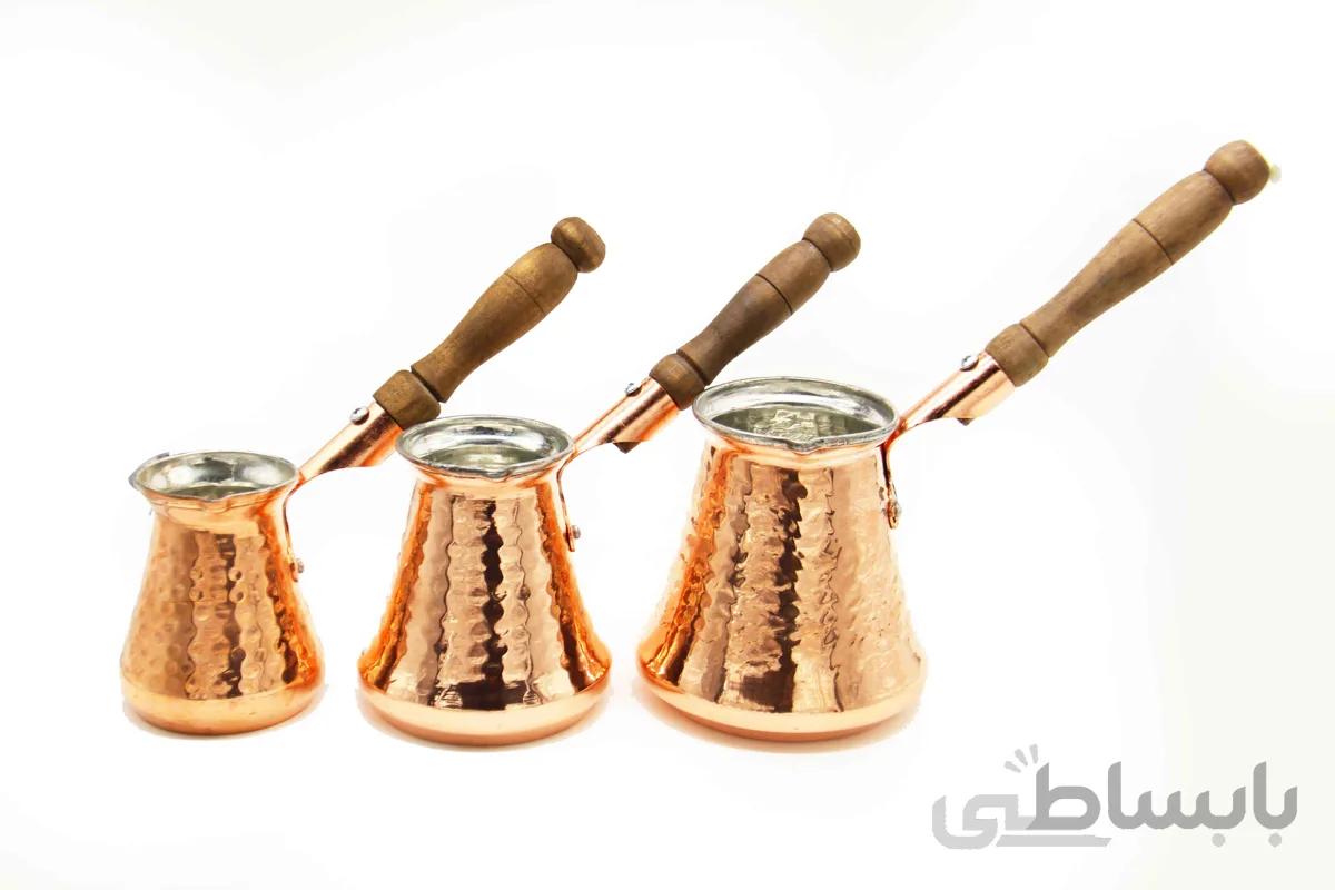 جزوه مسی با دسته چوبی در ۳ سایز
