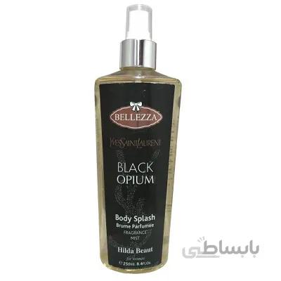 بادی اسپلش زنانه هیلدا بیوت مدل BLACK OPIUM حجم 250 میل