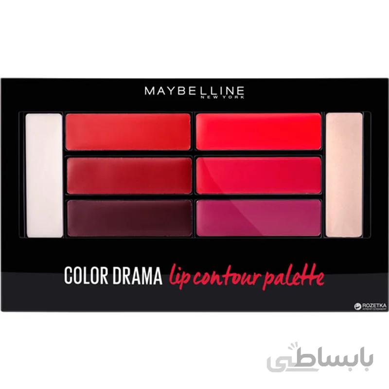 پالت 8 رنگ رژ و کانتور لب میبلین Maybelline