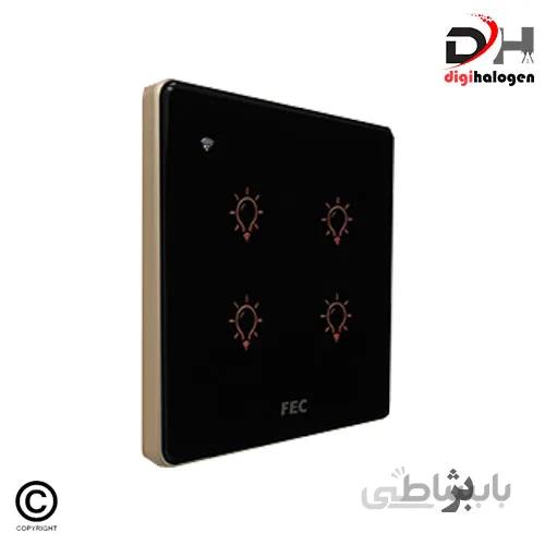 کلید لمسی هوشمند 4 پل دور بژ اف ای سی کد SW04