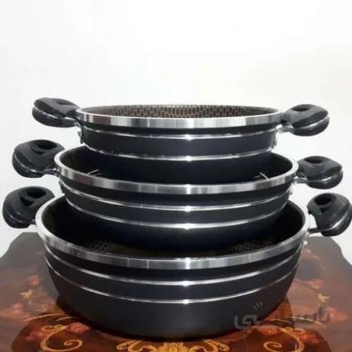 تابه سه تایی گرانیتی لانه زنبوری هلنا