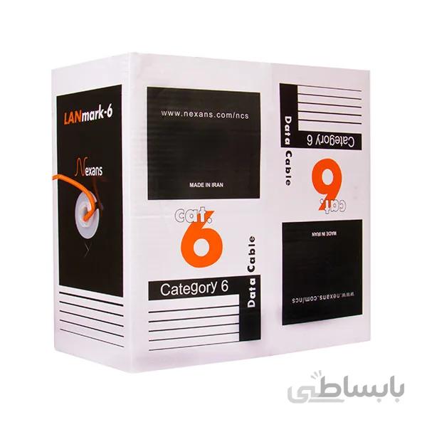 کابل شبکه Cat6 UTP نگزنس Lanmark-6 با تست فلوک به طول 305 متر