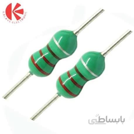 سلف مقاومتی 1 میکرو هانری 1/4 وات