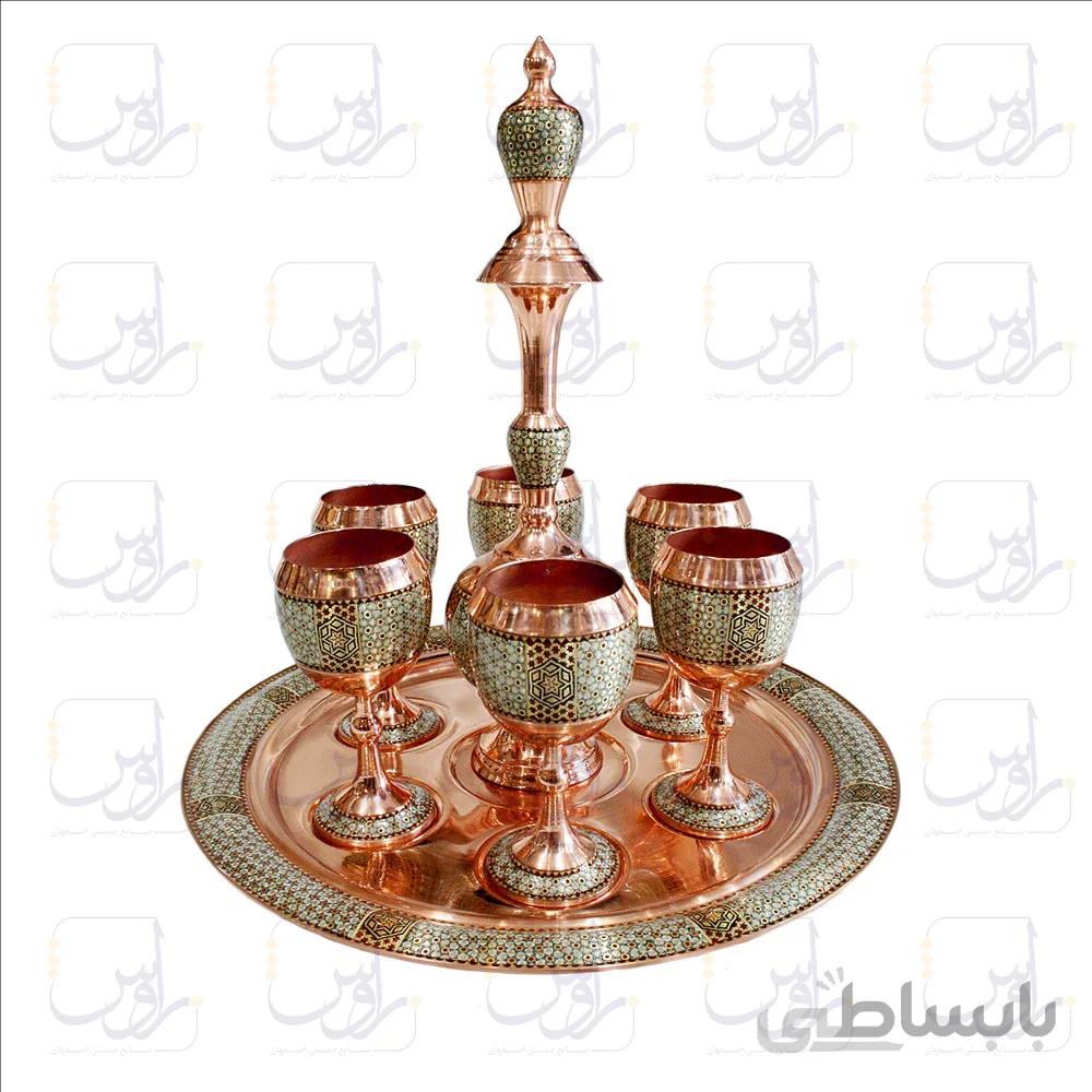 سرویس شراب خوری(شربت خوری) خاتم کاری متوسط