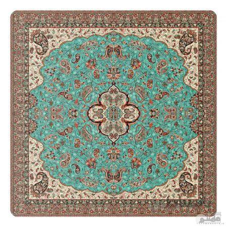 رومیزی مربع ترمه حسینی طرح شاه عباسی کد 617