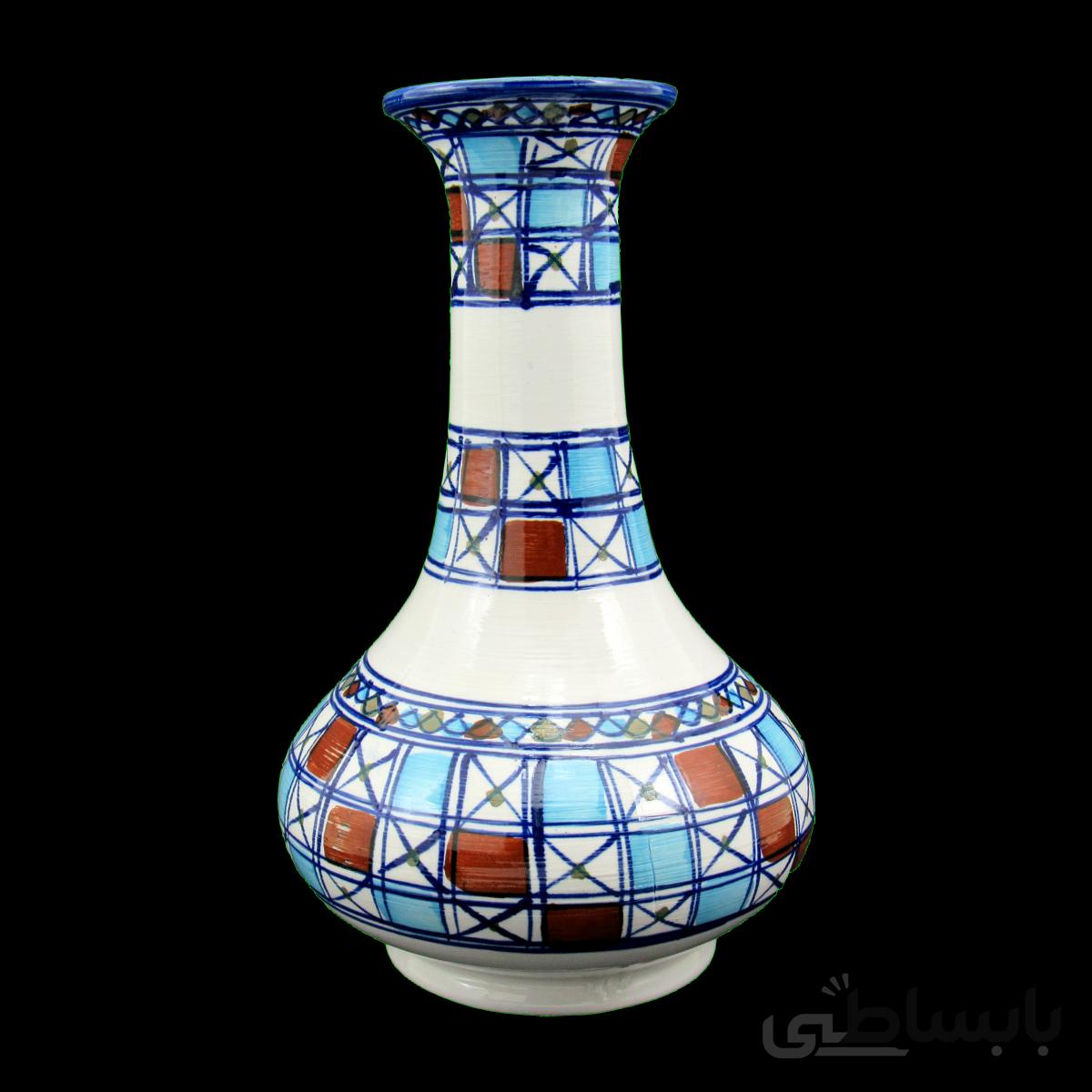 گلدان کد ۱۰۰۰ چینی میبد مروارید طرح شطرنجی