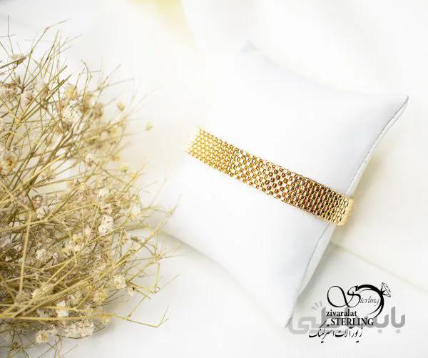 دستبند زنانه طرح طلا کد: 5526