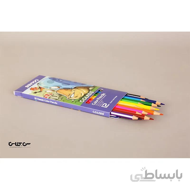مداد رنگی سي كلاس 12 رنگ
