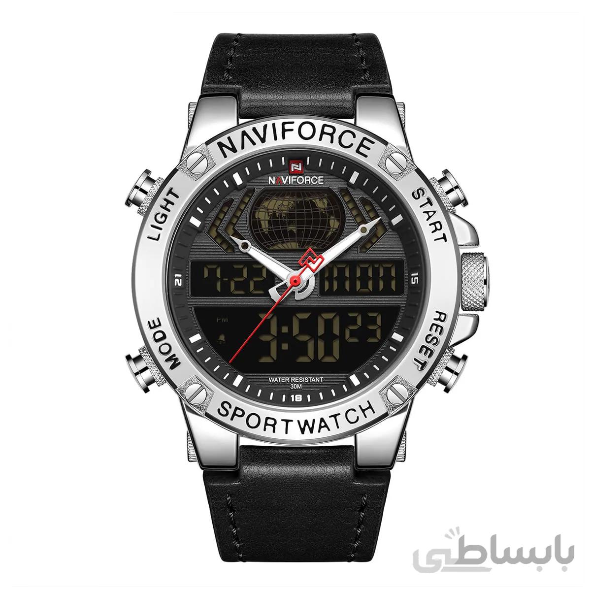 ساعت مچی نیوی فورس مردانه مشکی مدل Naviforce 9164