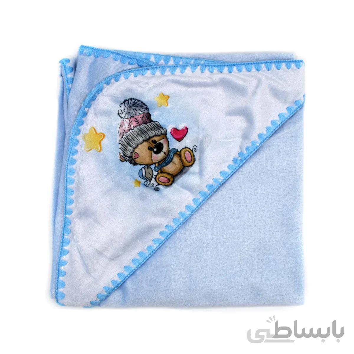 پتو نوزادی طرح خرس مهربان سایز ۷۰×۶۸ سانتیمتر