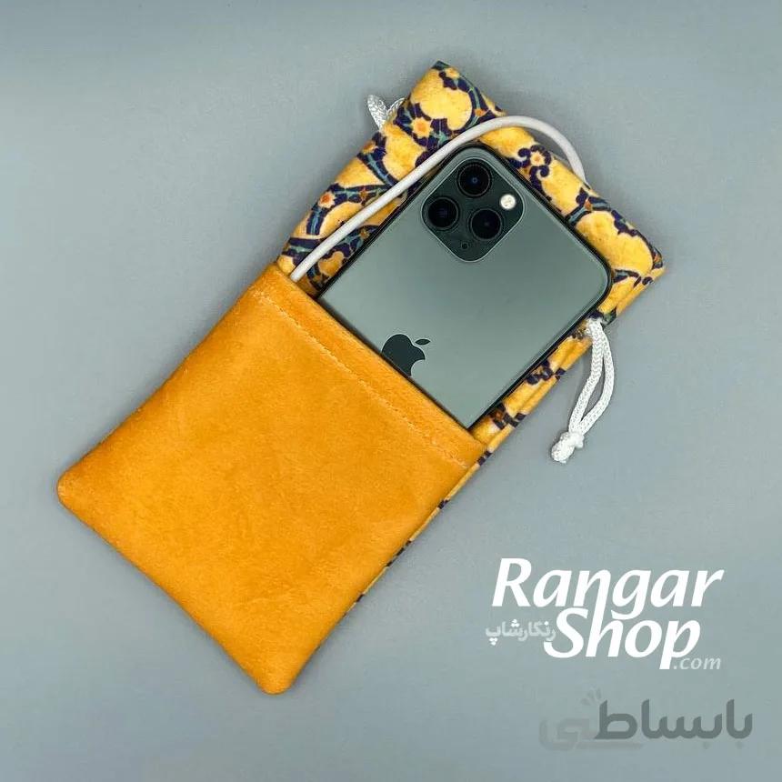 کیف پاوربانک مخمل طرح کاشی اصفهان مدل JP01