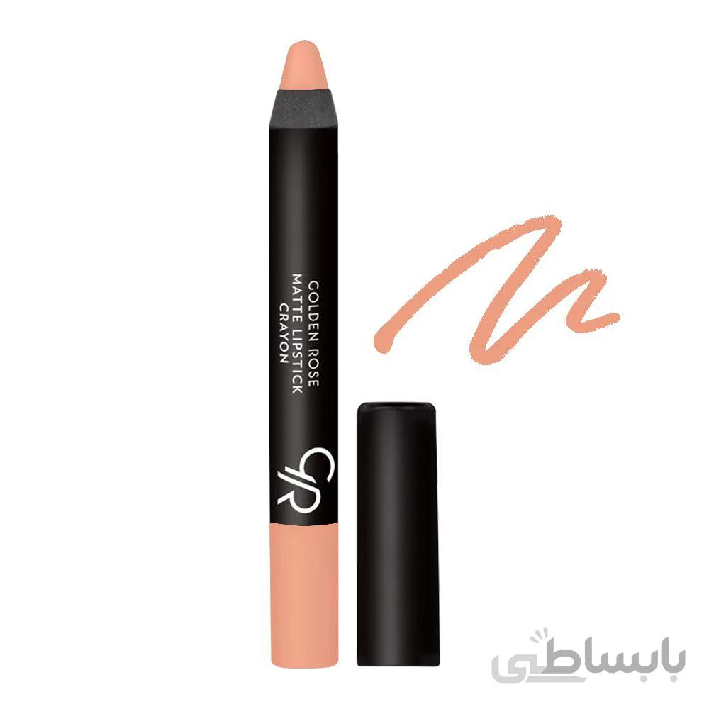 رژ لب مدادی گلدن رز شماره 25 ا Golden Rose Matte Lipstick Crayon No. 25