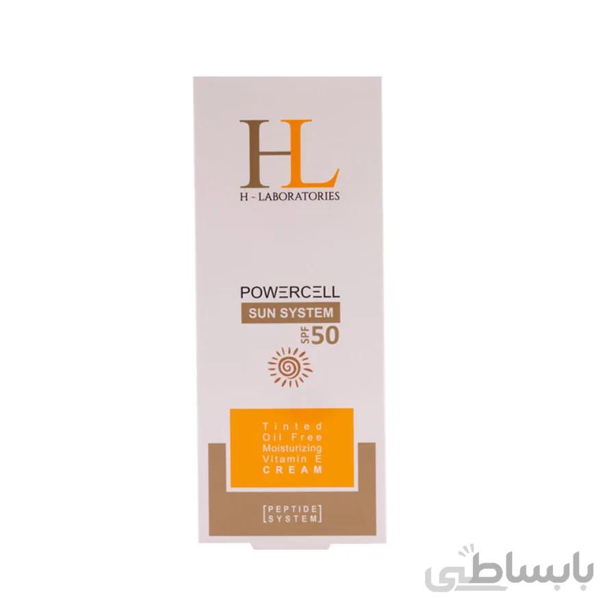 کرم ضد آفتاب رنگی اچ ال spf50