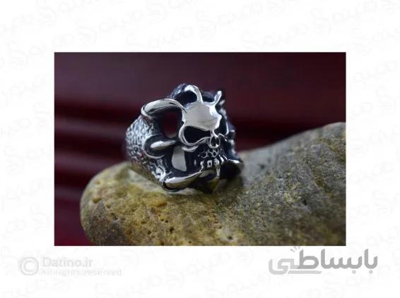 انگشتر مردانه جمجمه و چنگال عقاب 13798