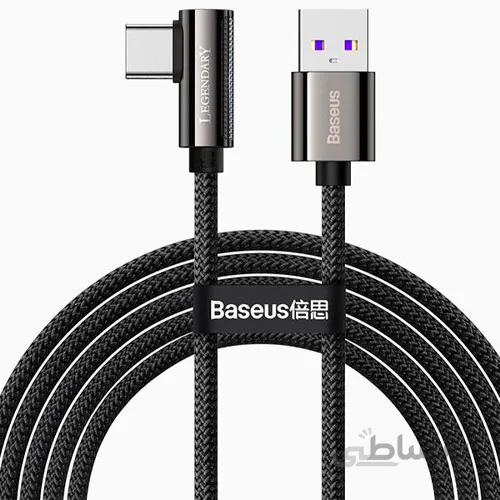 کابل شارژ تایپ سی 90 درجه ای 1 متری 66 واتی بیسوس مدل Baseus Legend Series