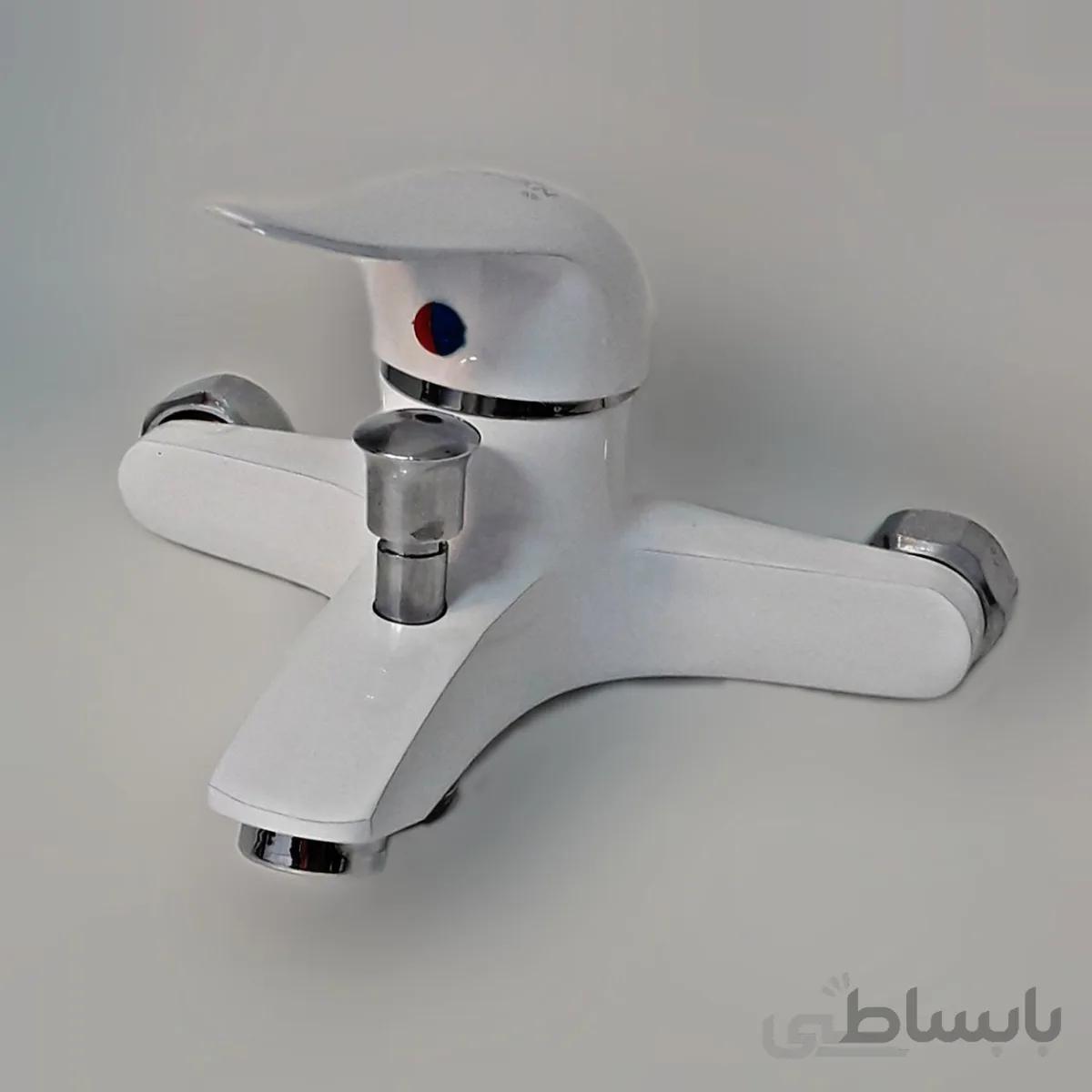 شیر دوش حمام نیکان مدل سفید کروم ا Nikan White Chrome Shower Faucet