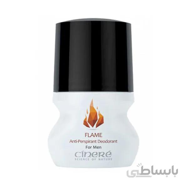 رول ضد تعریق مردانه سینره مدل Flame حجم 50 میلی لیتر ا Cinere Roll On Deodorant Flame For Men 50ml