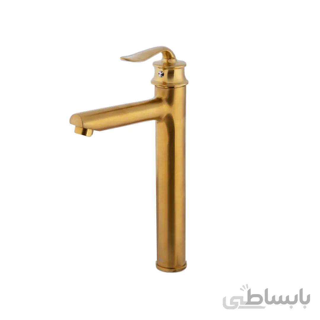 شیر روشویی کی آی جی مدل کوانتوم طلایی پایه بلند