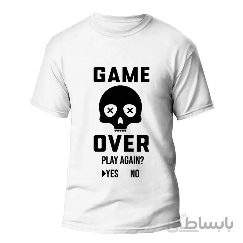 تیشرت طرح گیم اور game over