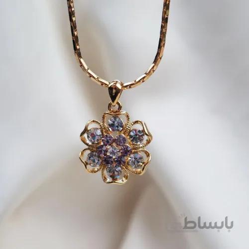 گردنبند طرح گل رد اپل