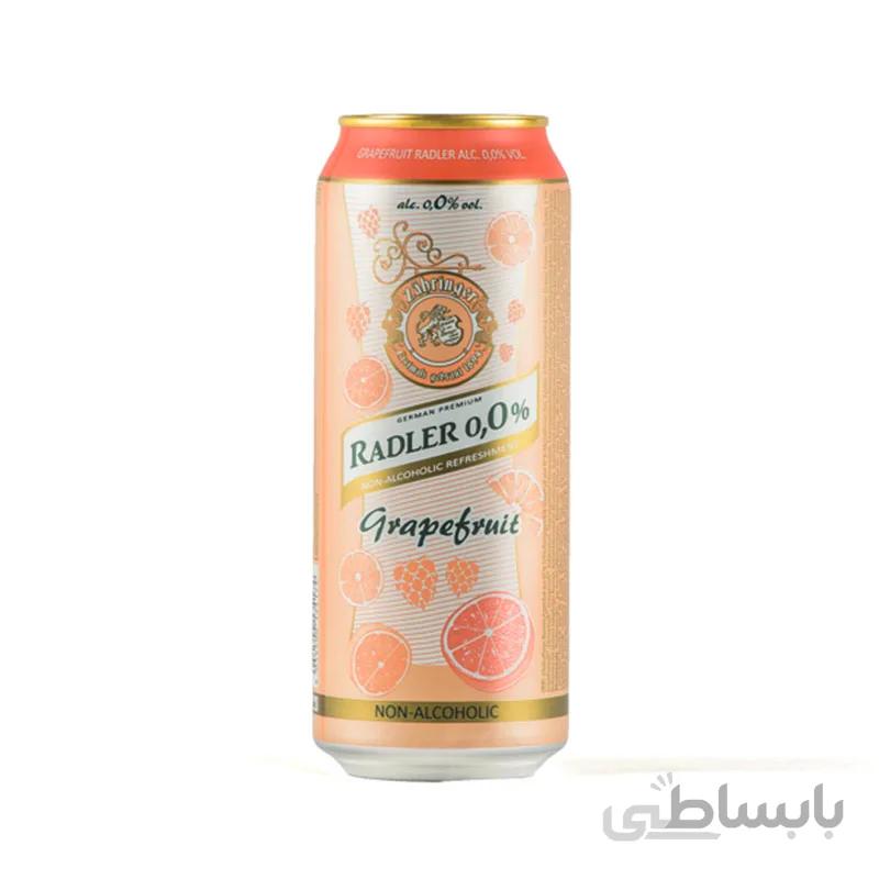آبجو بدون الکل گریپ فروت زاهرینگر ۵۰۰ میلی لیتر