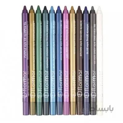 مداد و خط چشم رنگی فلورمار 12 عددی Flormar Eyeliner