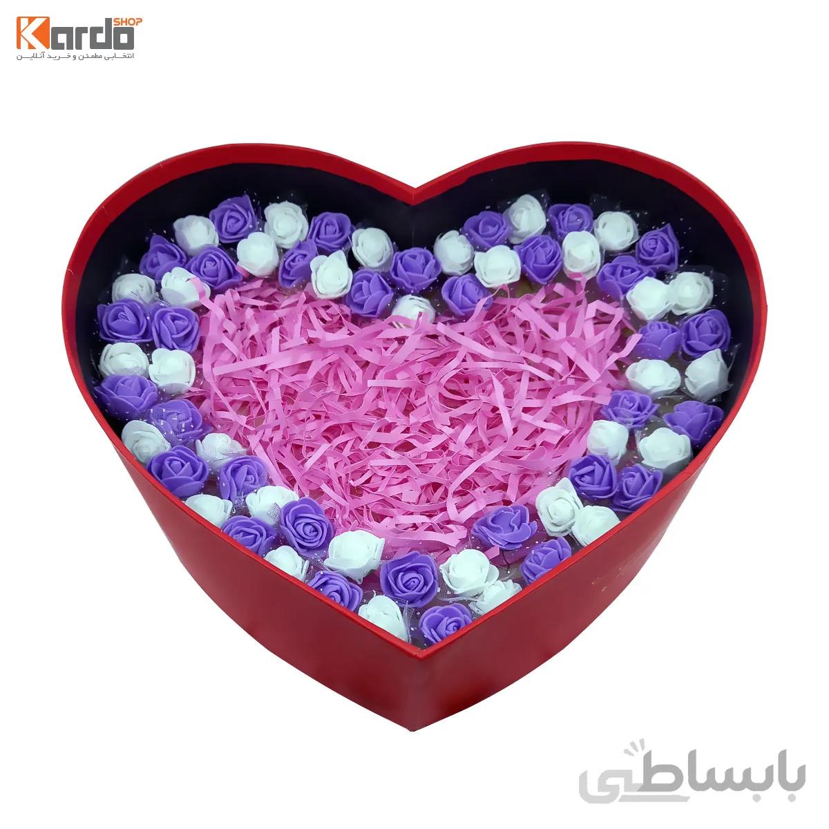جعبه هدیه طرح قلب تزئین شده کد k1183