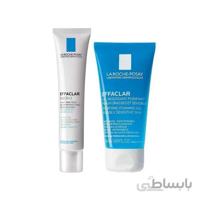 کیت ضد جوش و لک لاروش پوزای شوینده افکلار 50ml + ژل کرم افکلار دوو پلاس 15ml