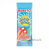پاستیل شکری لوله ای میوه ای ببتو Bebeto Wacky Sticks