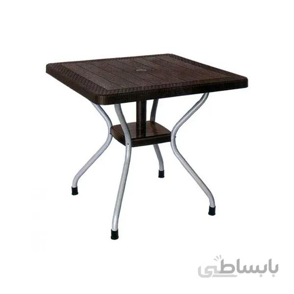 میز 4 نفره پایه فلزی حصیر بافت ناصر پلاستیک ۶۲۳