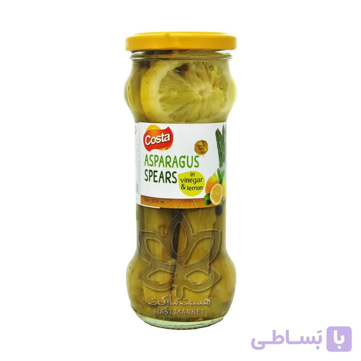 مارچوبه سبز در سرکه با لیمو ۳۷۰ میل کاستا – costa
