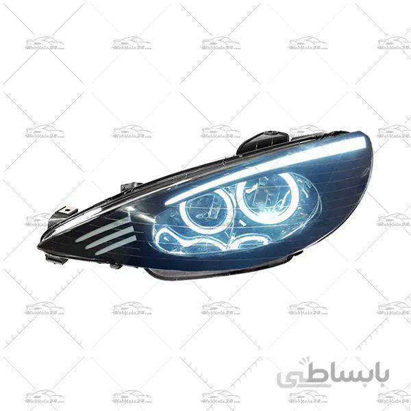 چراغ جلو اسپرت پژو 206 طرح E81 ا BMW E81 Front Light For Peugeot 206 Headlights