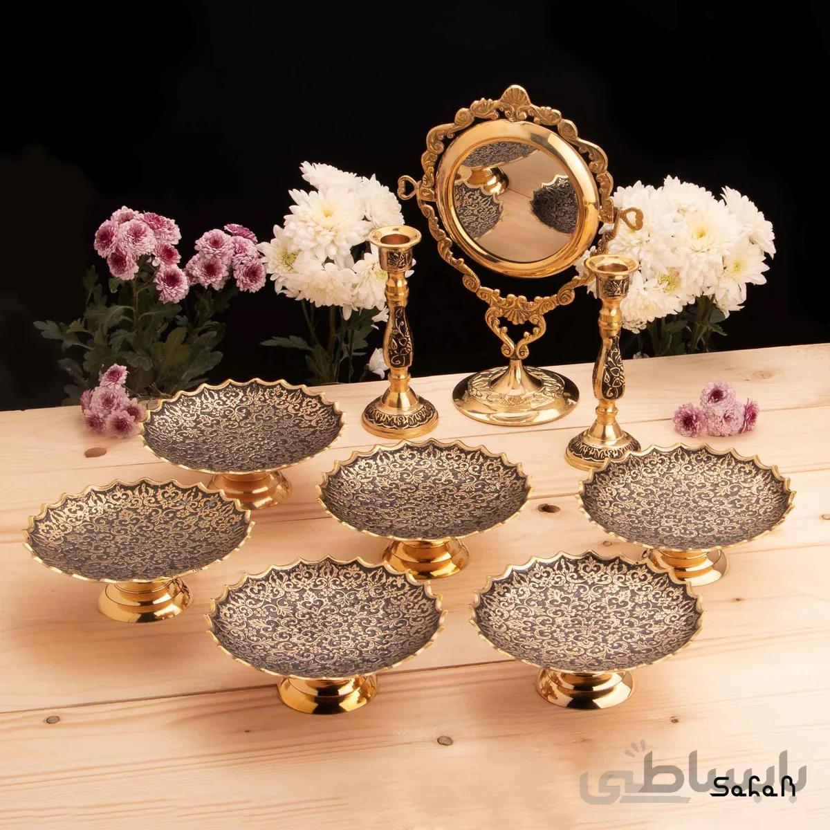 ست هفت سین برنجی میناکاری کد 103 (بدون آیینه و شمعدان)