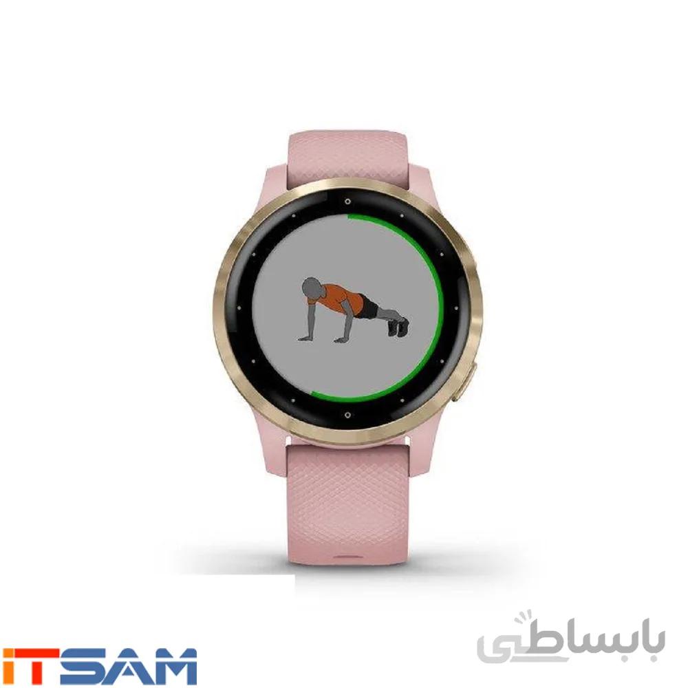 ساعت هوشمند گارمین 010-02172-31 VivoActive 4S Light Gold Stainless Steel GPS Sports Watch