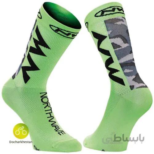 جوراب دوچرخه سواری ان دبلیو – سبز ارتشی