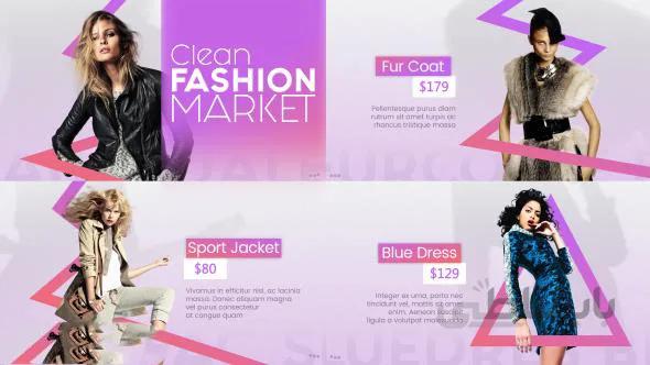 پروژه آماده افترافکت : تیزر تبلیغاتی پوشاک فشن Clean Fashion Market 20328902