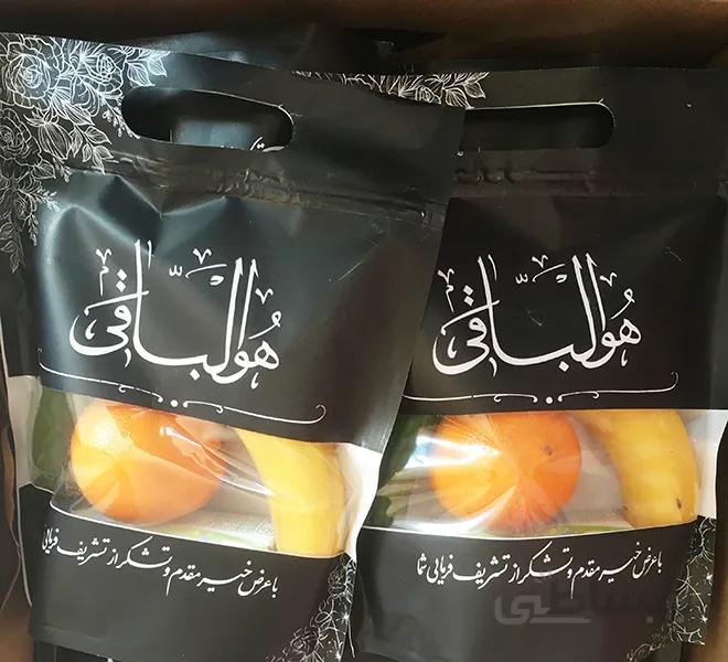 پکیج میوه ترحیم (آب میوه، کیک، پرتقال تامسون و خیار )