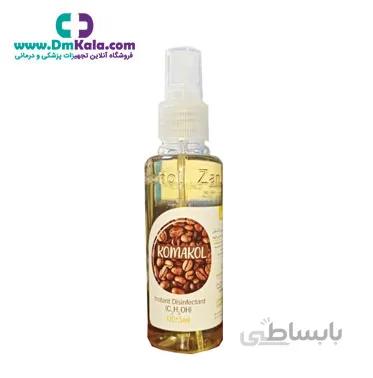 محلول ضد عفونی کننده دست با رایحه قهوه 120 میل کماکل ا Hand sanitizer 120 ml with coffee Komakol