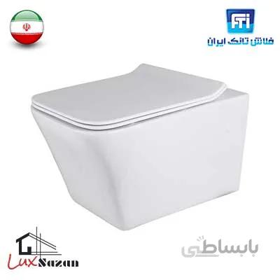 توالت فرنگی وال هنگ مدل ویرپول فلاشتانک ایران ( FTI ) با درب اسلیم