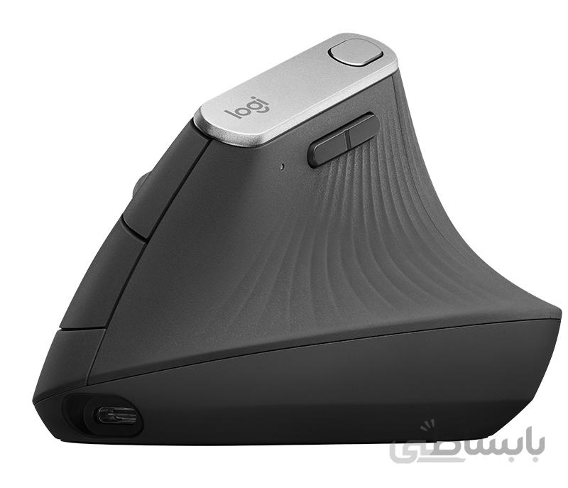 ماوس بی سیم لاجیتک مدل MX Vertical ا Logitech MX Vertical Ergonomic Wireless Mouse, Multi-Device, Bluetooth or 2.4GHz Wireless with USB Unifying Receiver, 4000 DPI Optical Tracking, 4 Buttons, Fast Charging, Laptop/PC/Mac/iPad OS- Black