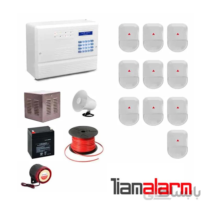 پکیج دزدگیر اماکن باسیم وزنی مدل فایروال سیم کارتی و تلفنی F10N10