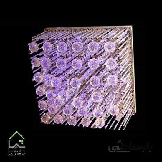 لوستر کریستال سقفی مربع 80cm