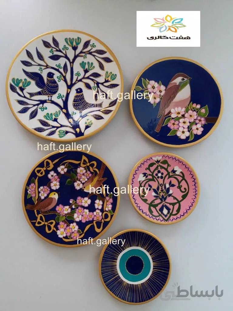 ست بشقاب دیوارکوب گل و مرغ کد ۱۰۱۸۳۸