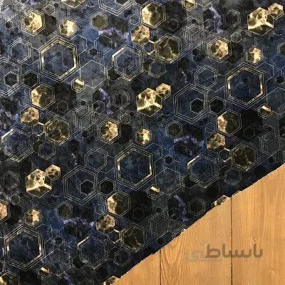 پارچه مخمل ونوس طرح هندسی چند رنگ کد 1827