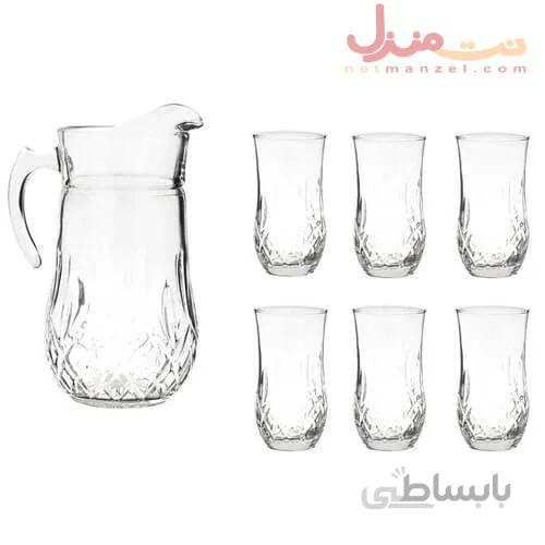 ست پارچ و لیوان کریستال نوری تازه سری لیونا