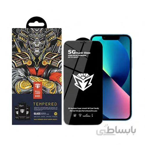محافظ صفحه نمایش اس جی مدل Super Glass مناسب برای گوشی موبایل اپل Iphone 13 ا SG Super Glass screen protector suitable for Apple Iphone 13