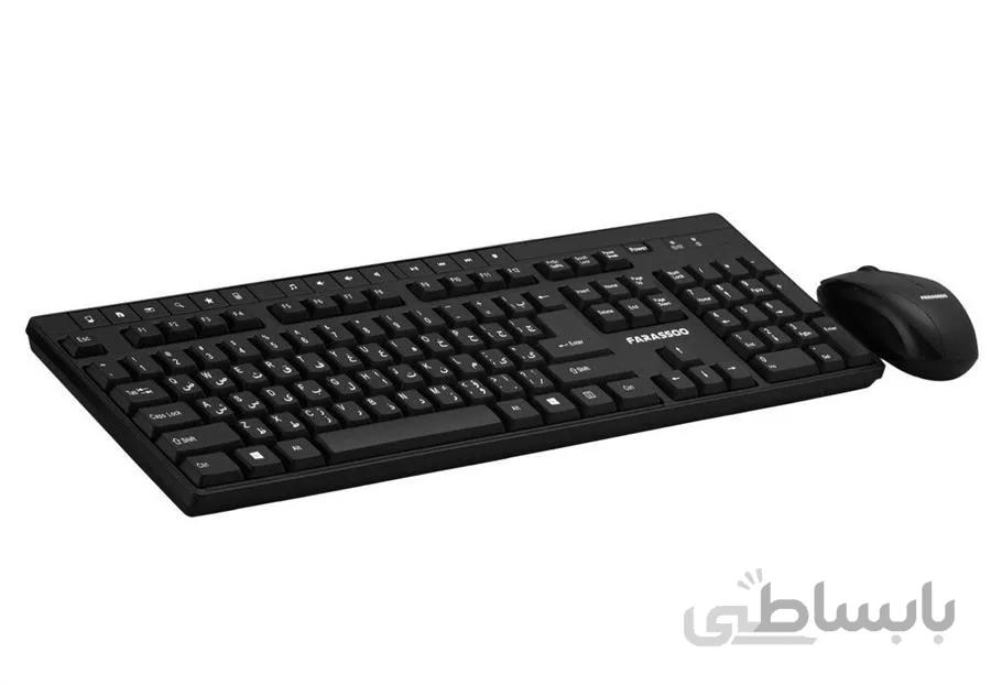ماوس و کیبورد بی سیم فراسو مدل FCM-4848RF BLACK ا Farassoo FCM-4848RF BLACK Wireless Keyboard and Mouse